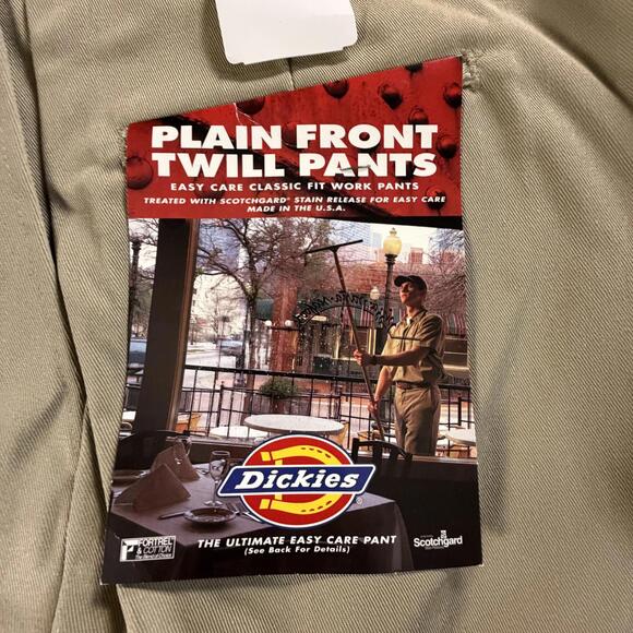 Dickies Plain Front Twill Pants Khaki 40x29 #749 - Picture 10 of 11